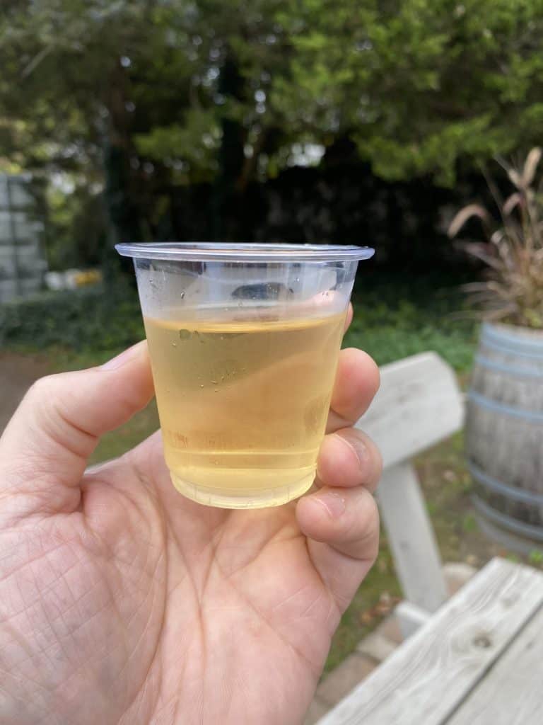 A traditional dry cider from Woodside Orchards